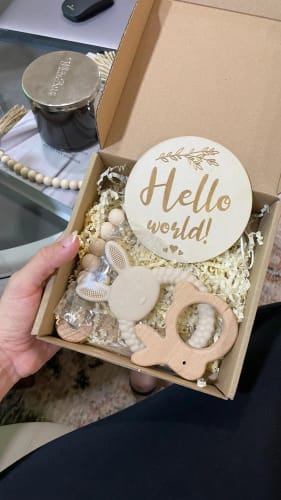 Customer photo review of Newborn Baby Silicone Bunny Teether Gift Sets