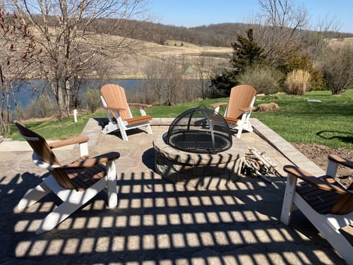Customer photo review of DuraWeather Poly® King Size Folding Adirondack Chair
