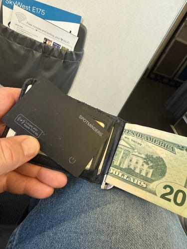 Customer photo review of SPOTMINDERS. Tracking card