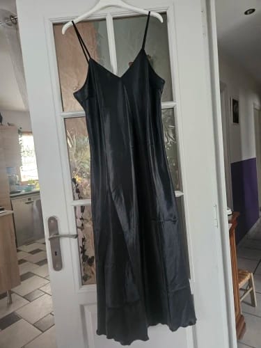 Customer photo review of Satin Camisole Sheer Sleepwear With Soft Lightweight Luxury | KIMLUD