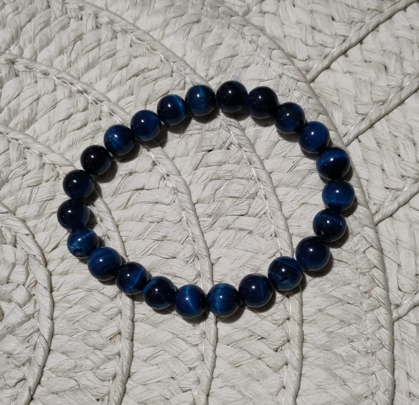 Customer photo review of Blue Tiger Eye Bracelet