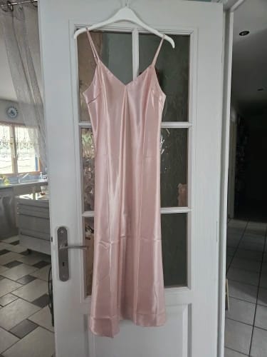 Customer photo review of Satin Camisole Sheer Sleepwear With Soft Lightweight Luxury | KIMLUD