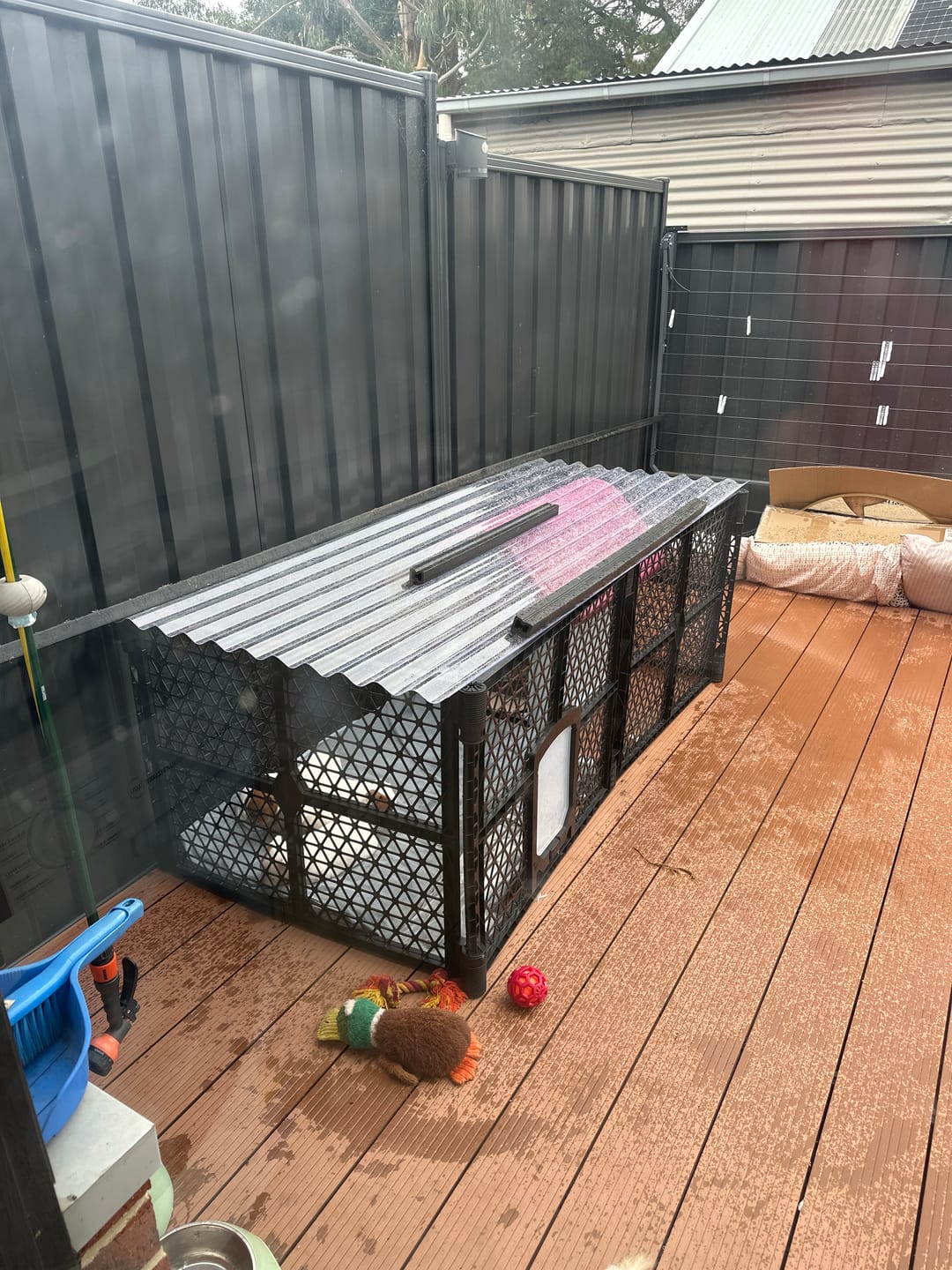 Customer photo review of PaWz Pet Foldable Portable Playpen Garden Outdoor