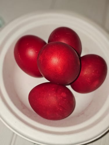 Customer photo review of Red egg dye - 3g