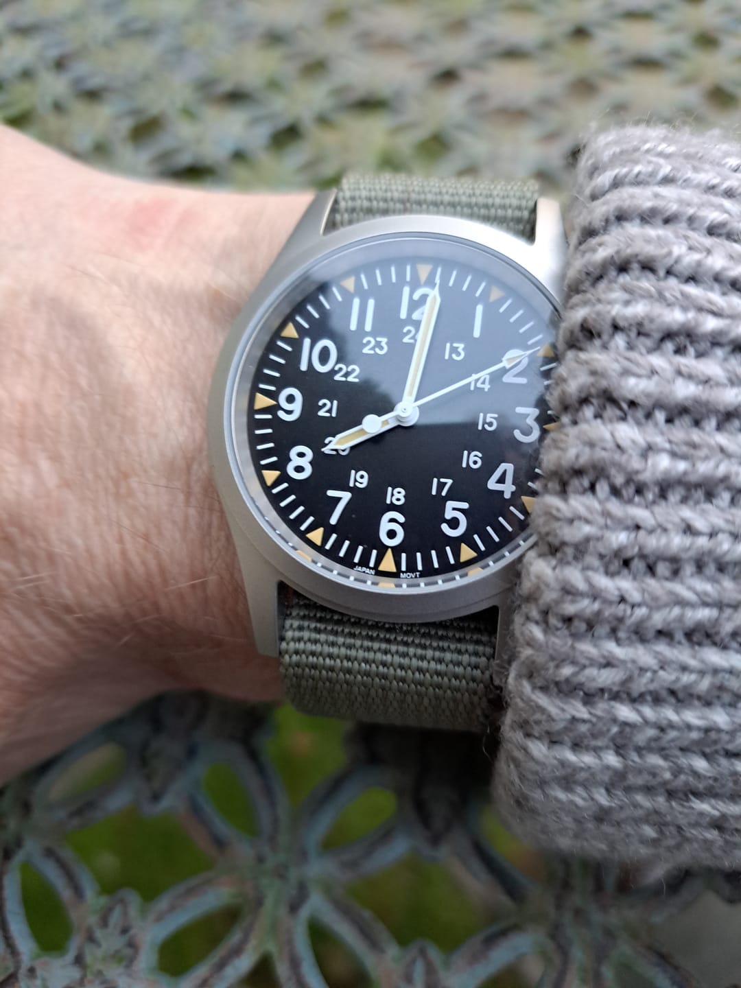 Customer photo review of The "Daily Beater" Field Watch