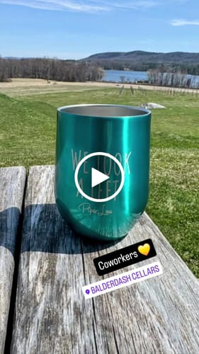 Customer video review of Personalized (CUSTOM) 12oz Stemless Wine Cup