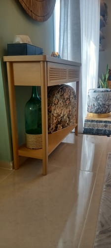 Customer photo review of Τραπέζι Κονσόλα Εισόδου Έπιπλο Διαδρόμου Δρυς Μαύρο Boho LN-T016Y57