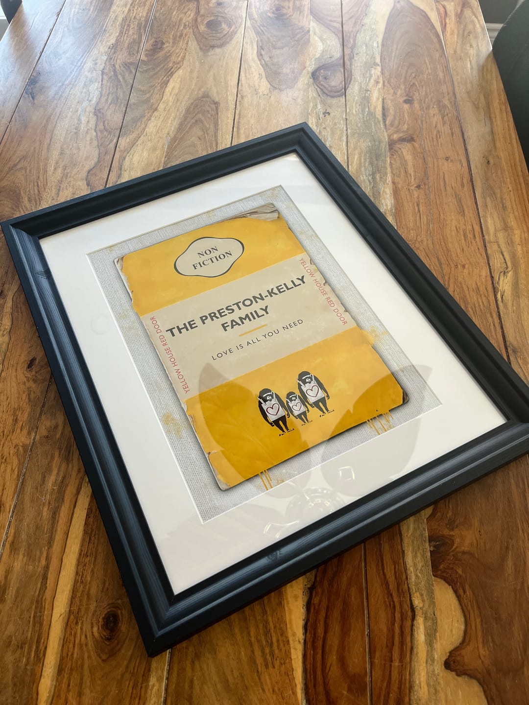 Customer photo review of Personalised Book Cover Art Print (Family Edition) New Colours!