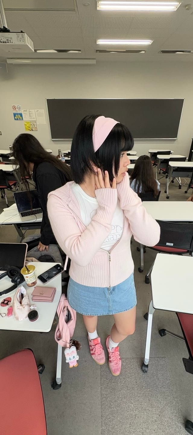 Customer photo review of That Girl Rib Knit Set (Baby Pink)