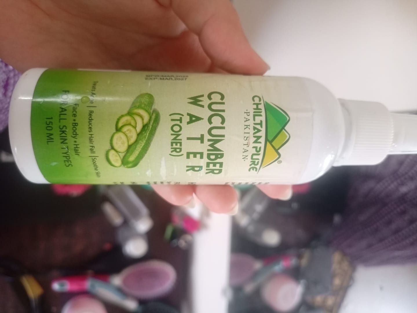 Customer photo review of Cucumber Floral Water -Hydrate & Soothe your Skin [Toner] 150ml