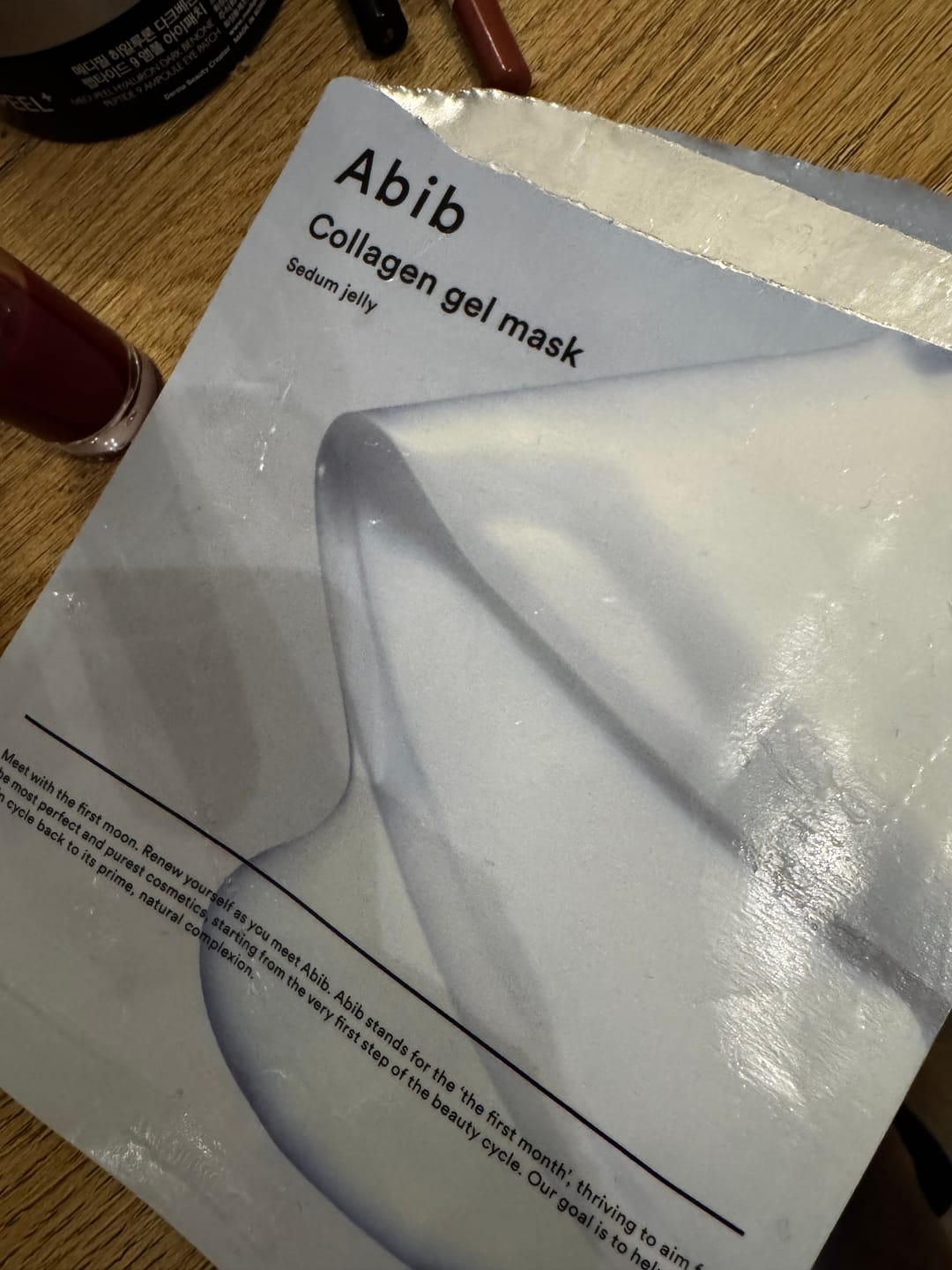 Customer photo review of Gelveida maska ar kolagēnu un hialuronskābi Abib Collagen Gel Mask Sedum Jelly