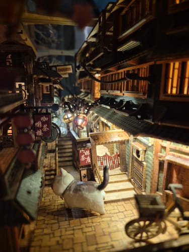 Customer photo review of JiuFen Old Street Book Nook Kit