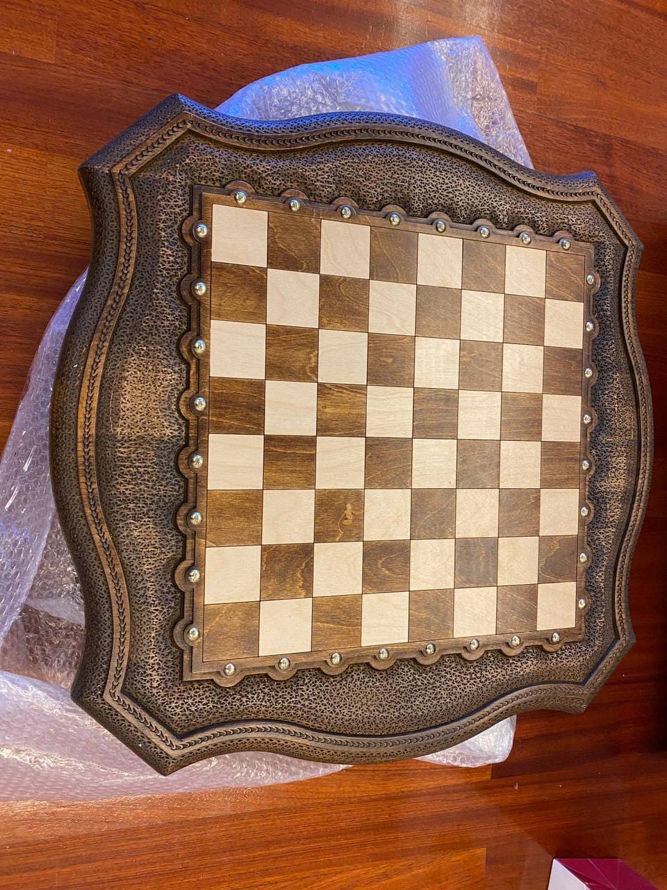Customer photo review of Chess Table with Contour Outline by Hrachya Ohanyan
