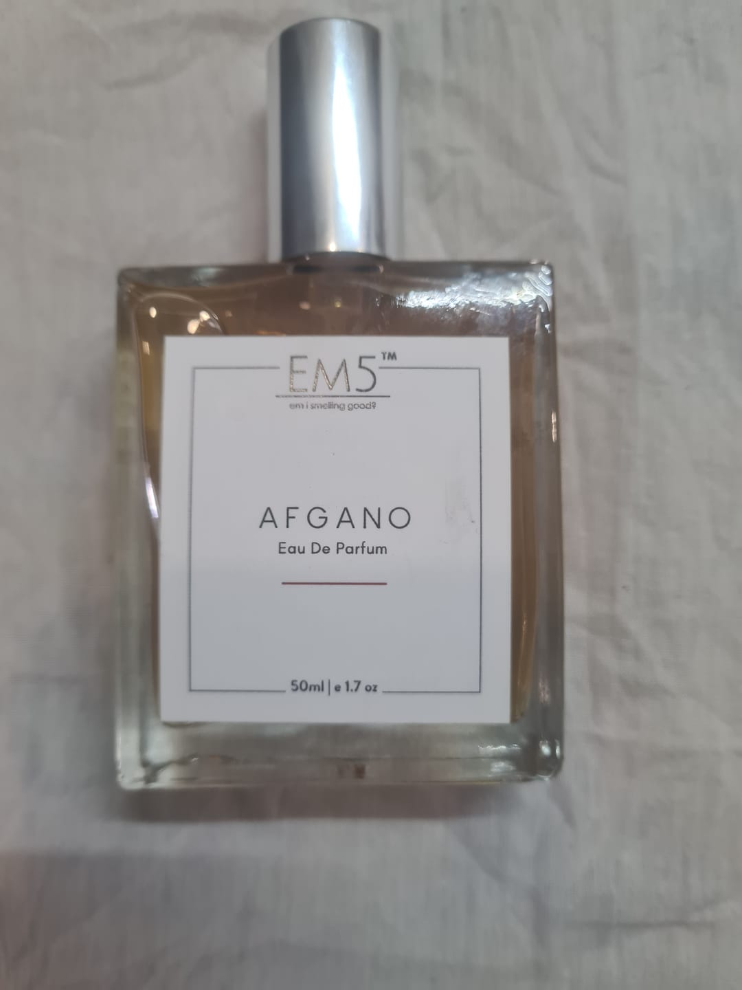 Customer photo review of EM5™ Afgano Perfume EDP Spray for Men | Amber Smoky Oud Fragrance Accords | Luxury Gift for Men | Variants Available: 50 ml Spray / 15 ml Spray