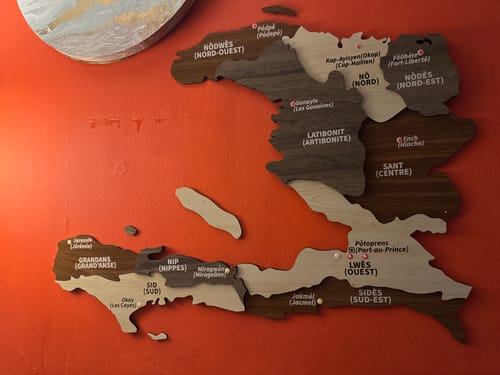 Customer photo review of Map of Haiti - Wood Wall Art Decor 3D and Multiyered