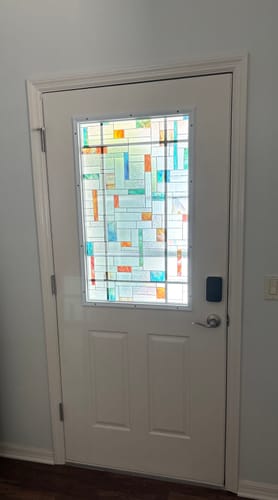 Customer photo review of Grills Between Glass 9 Lite Prairie Style Glass and Frame Kit (Half Lite)