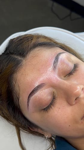 Customer photo review of (NEW) Cysteamine Brow & Lash Lamination Kit - 1,2 & 3 Steps - 3 x 15ml Tubes