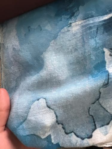 Customer photo review of Printed Modal Hijab - Blue Cascade