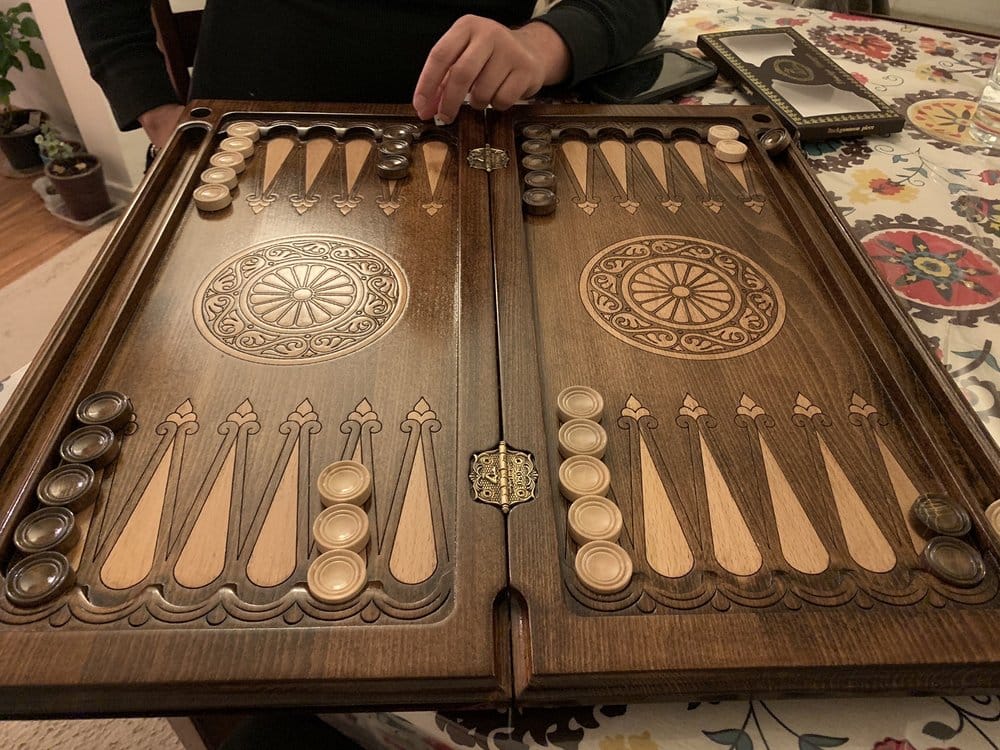 Customer photo review of Backgammon set Armenian - Pomegranate Tree of Life