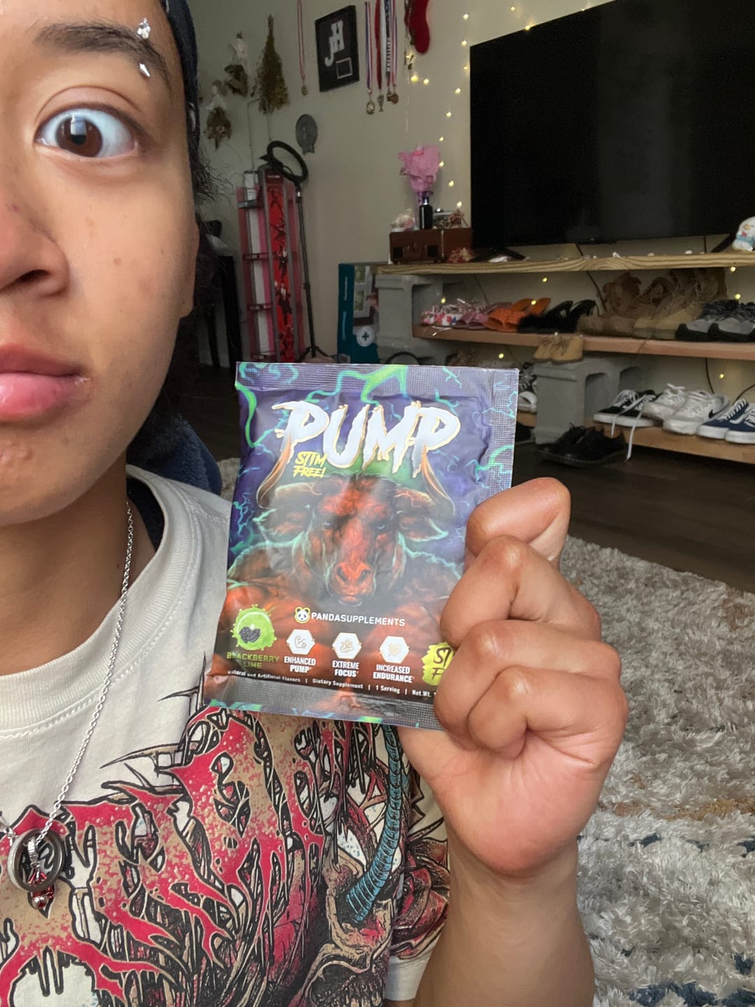 Customer photo review of ALL NEW! PUMP NON STIM PRE | SAMPLE PACK (Blackberry Lime) - 3 Sample Pack