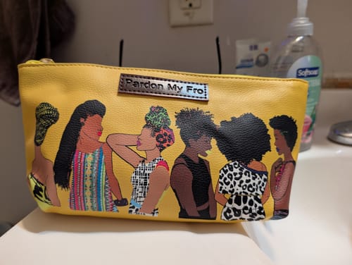 Customer photo review of Squad Yellow Cosmetic Bag