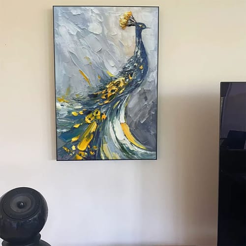 Customer photo review of Animal Textured Canvas Art Painting #AC013