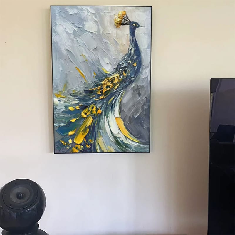 Customer photo review of Animal Textured Canvas Art Painting #AC013