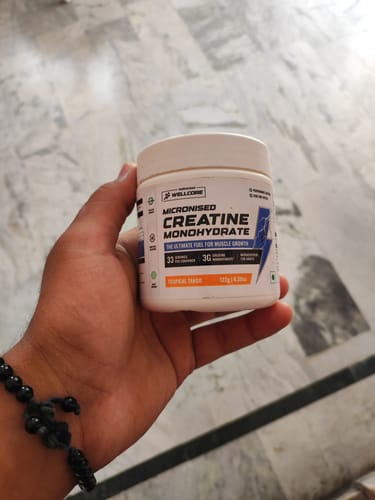 Customer photo review of Wellcore - Pure Micronised Creatine Monohydrate (122g, 33 Servings) Tropical Tango