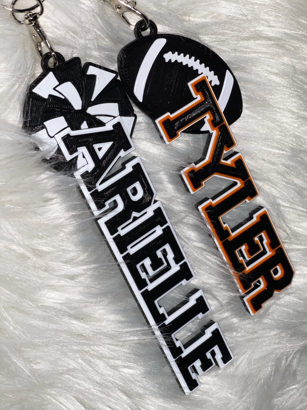 Customer photo review of Customized Football Sport Bag Tag