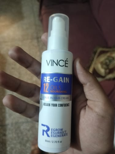 Customer photo review of Re-Gain Leave In Hair Cream