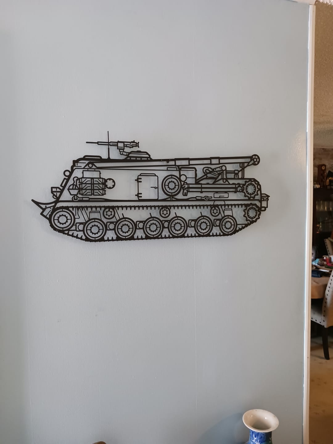 Customer photo review of M88A2 Hercules Silhouette Metal Wall Art