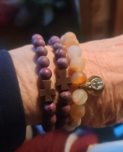 Customer photo review of He Has Risen Bracelet