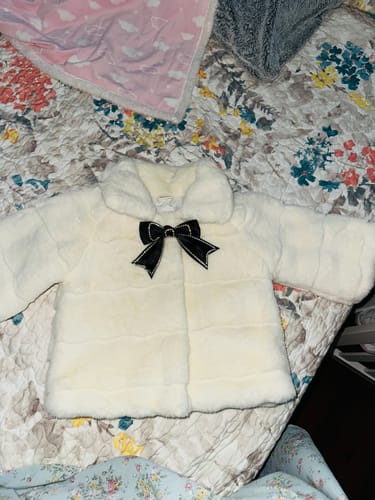 Customer photo review of Baby Girls Bow Winter Coat