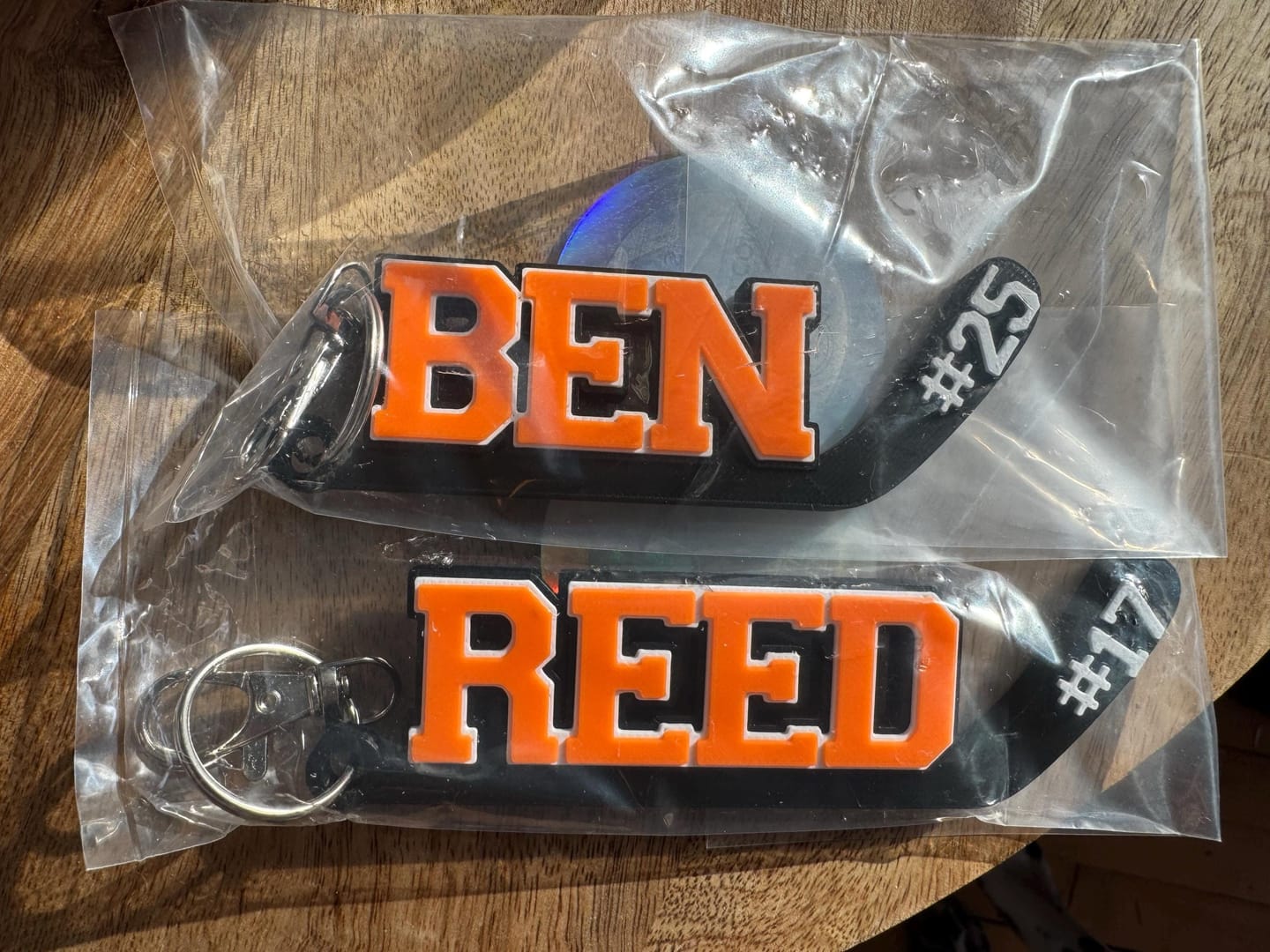 Customer photo review of Personalized Hockey Bag Tag | Team Gift & Player Bundle