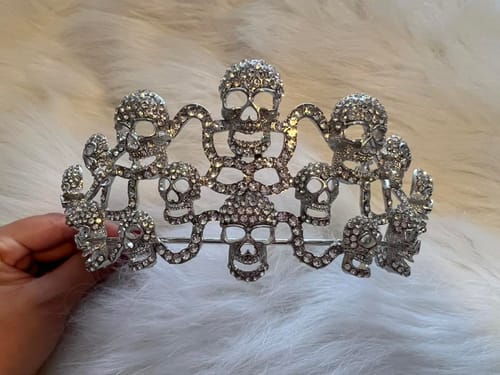 Customer photo review of Just Love Skulls Tiara