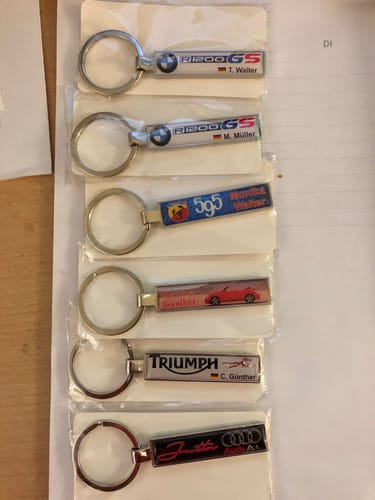 Customer photo review of Kennzeichen Schlüsselanhänger Mini Nummernschild Metall