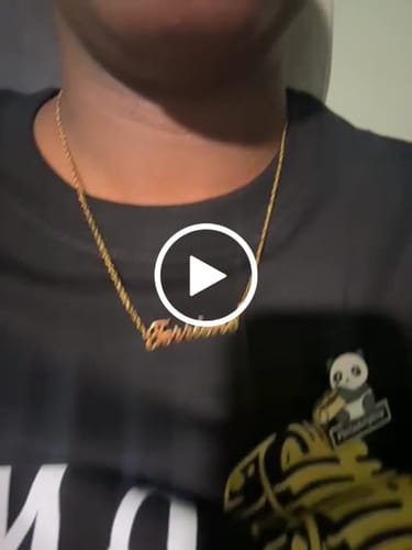 Customer video review of Personalized Name Necklace