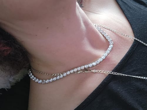 undefined review of Metfine  Moissanite Tennis Necklaces, Charm Necklaces for Women Men image 1 out of 1
