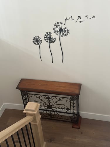 Customer photo review of Dandelion Metal Wall Art