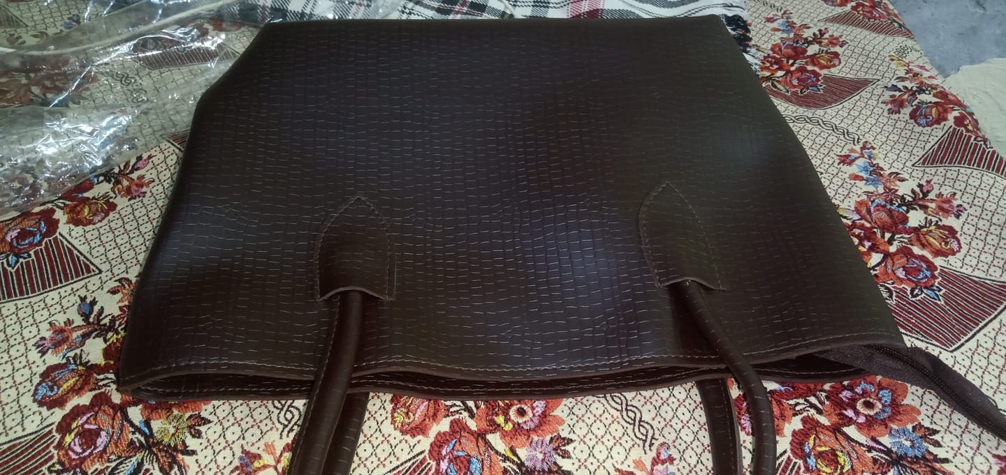 Customer photo review of Brown Belle Croc Tote Bag
