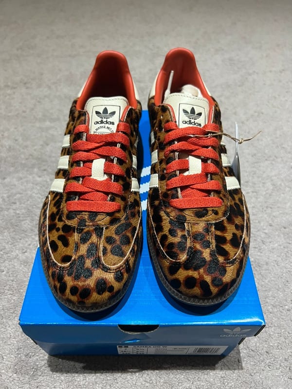 Customer photo review of Adidas Samba OG 'Preloved Red Leopard' – Women’s