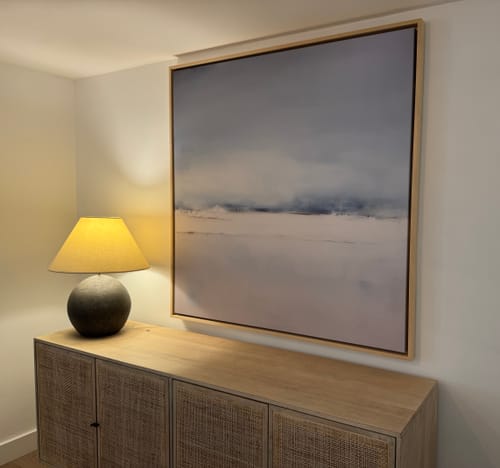 Customer photo review of Misty Morning Abstract Canvas Art