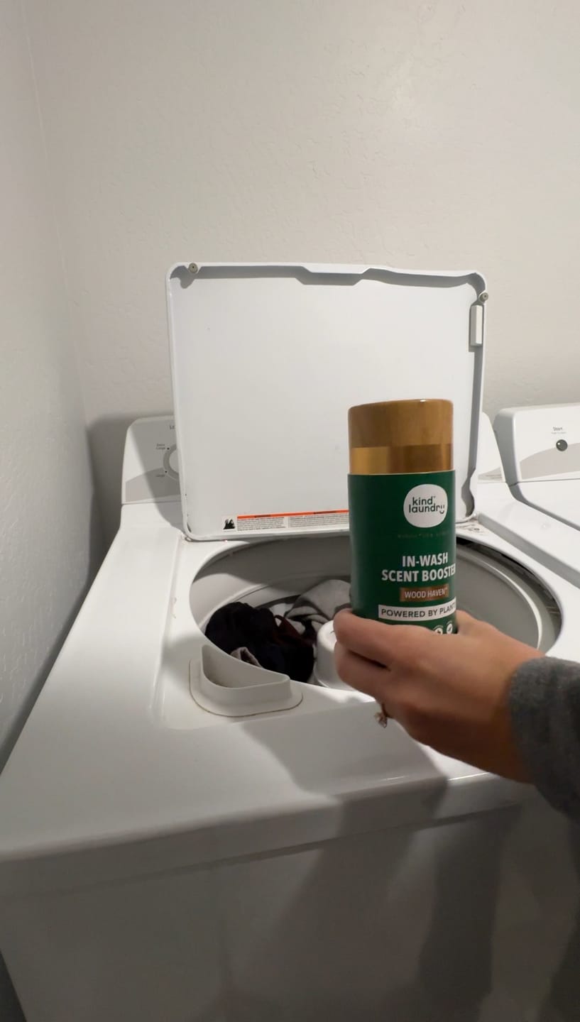 Customer photo review of In-Wash Scent Boosters - Wood Haven (21 Loads)