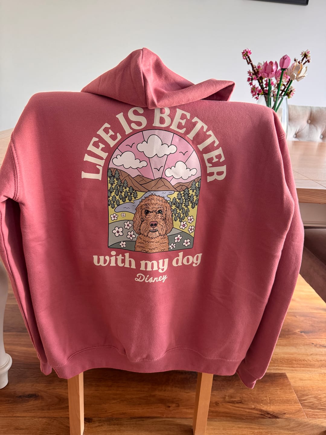 Customer photo review of Personalised Life is Better with your dog Hoody