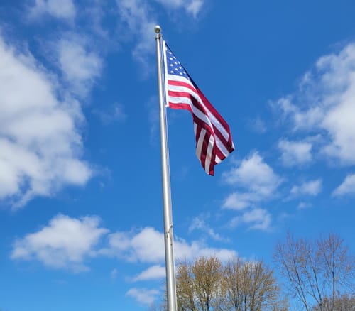 Customer photo review of Ultra Heavy Duty American Flag - 2-ply Polyester - Made In USA