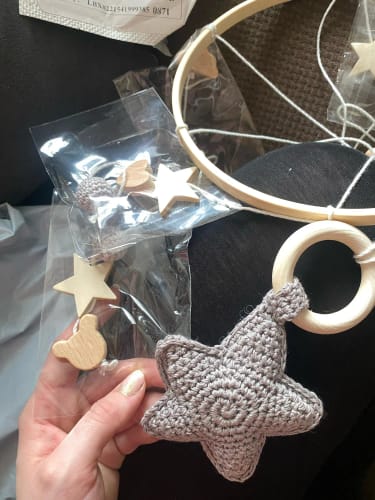 Customer photo review of Baby Wooden Comfort Crib Mobiles