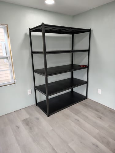 Customer photo review of REIBII 78"H Storage Shelves 3000LBS Garage Shelving,Heavy Duty Adjustable Metal Shelves Unit for Storage Rack