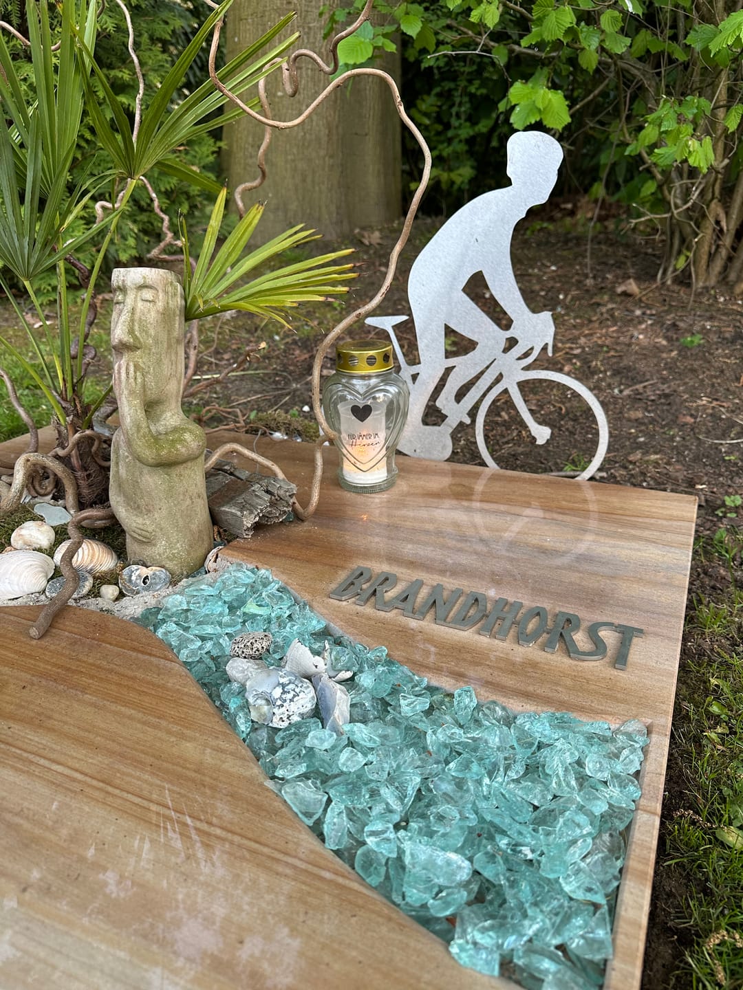 Customer photo review of Gartenstecker Radfahrer