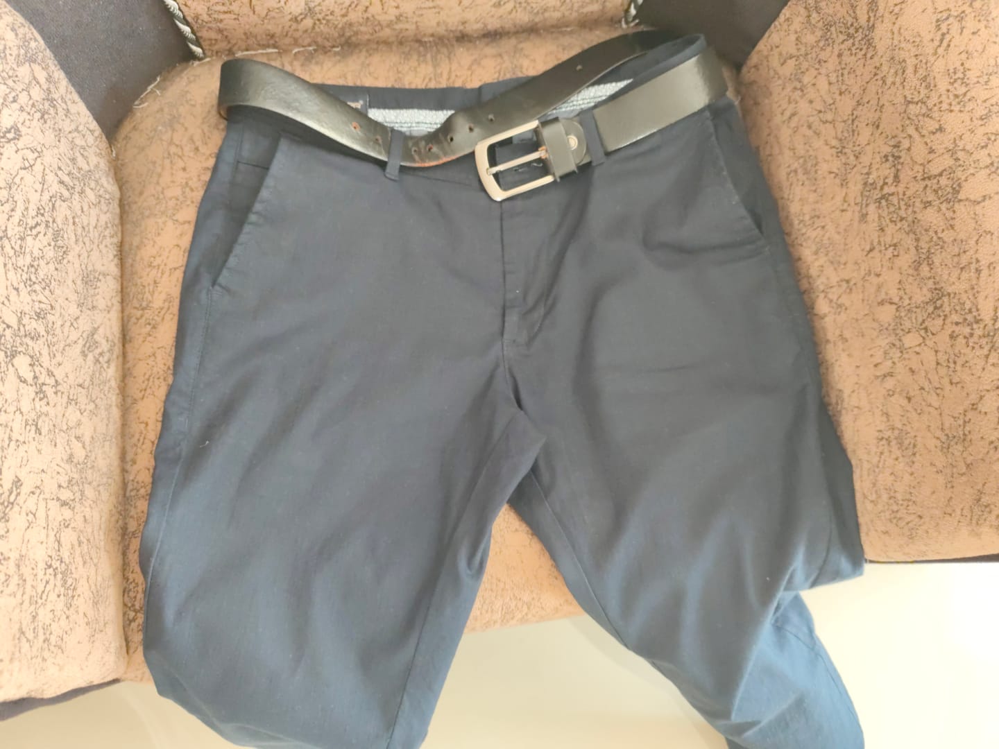Customer photo review of Kansas - Blue Trouser For Men | Ariser
