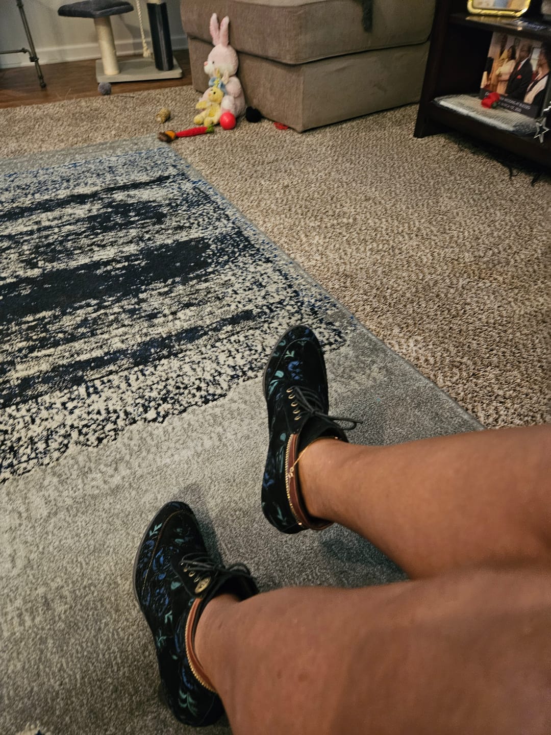 Customer photo review of Vintage Nocturne Blossom Ankle Boots